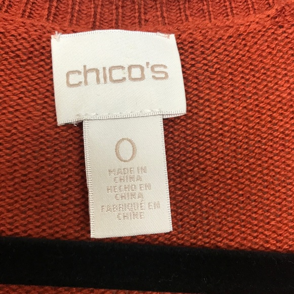 CHICO'S 0 adobe fringed  open cardigan - Picture 7 of 8